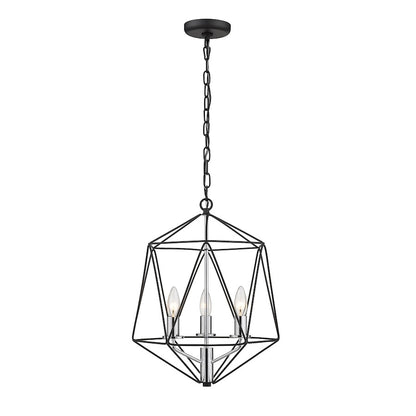 Geo Chandelier, Matte Black