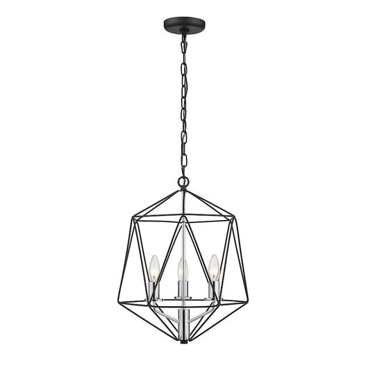 Geo Chandelier, Matte Black