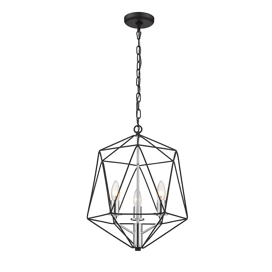 Geo Chandelier, Matte Black