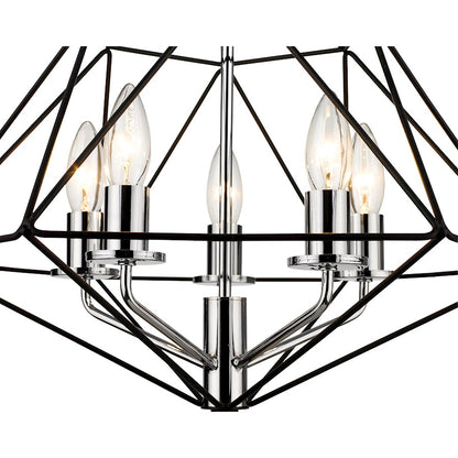 Geo Chandelier, Matte Black