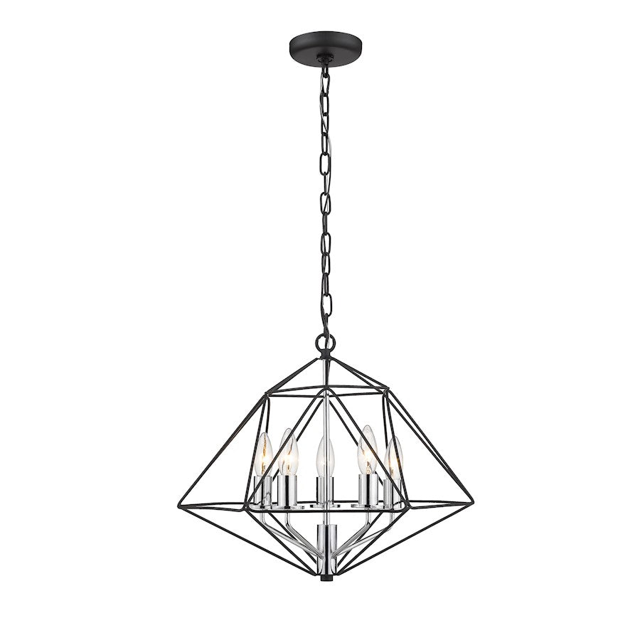 Geo Chandelier, Matte Black