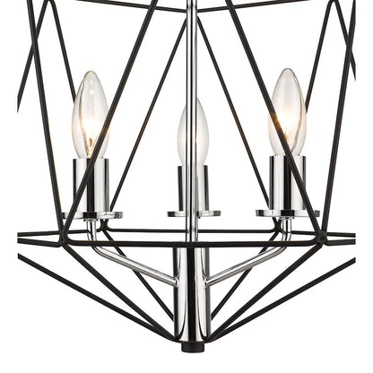 Geo Chandelier, Matte Black