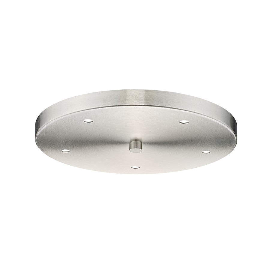 Z-Lite Multi Point Canopy 5 Light 12" Ceiling Plate, Brushed Nickel - CP1205R-BN