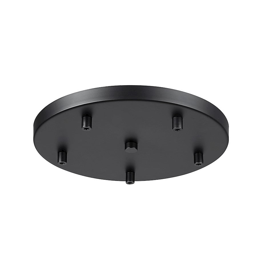 Z-Lite Multi Point Canopy 5 Light 12" Ceiling Plate, Matte Black - CP1205R-MB