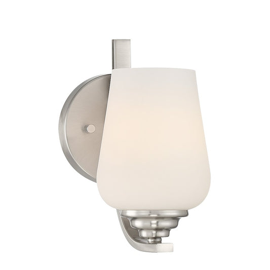 Minka Lavery Shyloh 1 Light Wall Sconce in Brushed Nickel - 1921-84