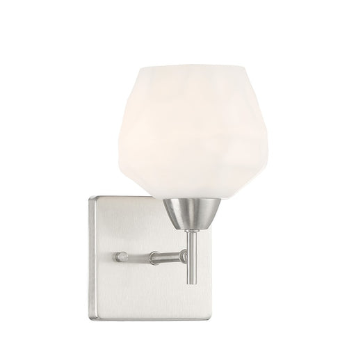 Minka Lavery Camrin 1 Light Wall Sconce in Brushed Nickel - 3171-84