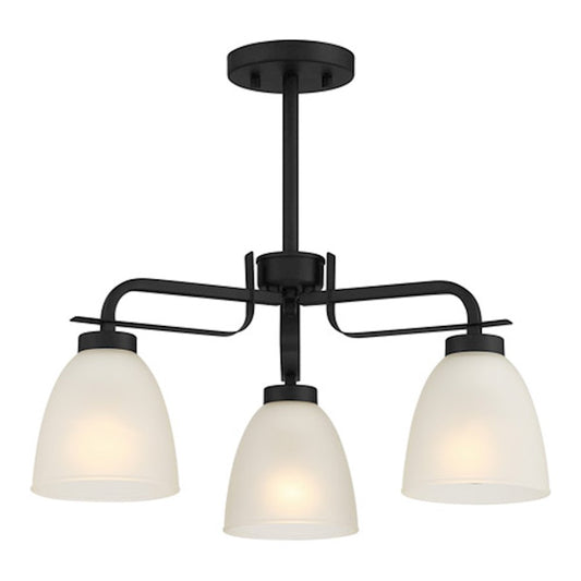 Minka Lavery Kaitlen 3 Light Semi Flush/Chandelier in Coal - 4883-66A