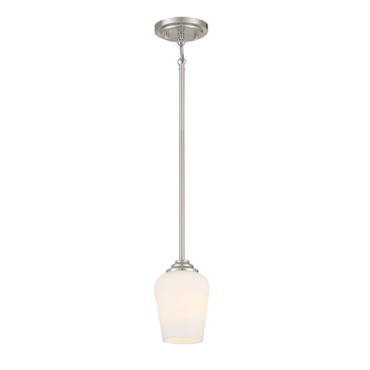 Minka Lavery Shyloh 1 Light Pendant/Semi Flush in Brushed Nickel - 4921-84