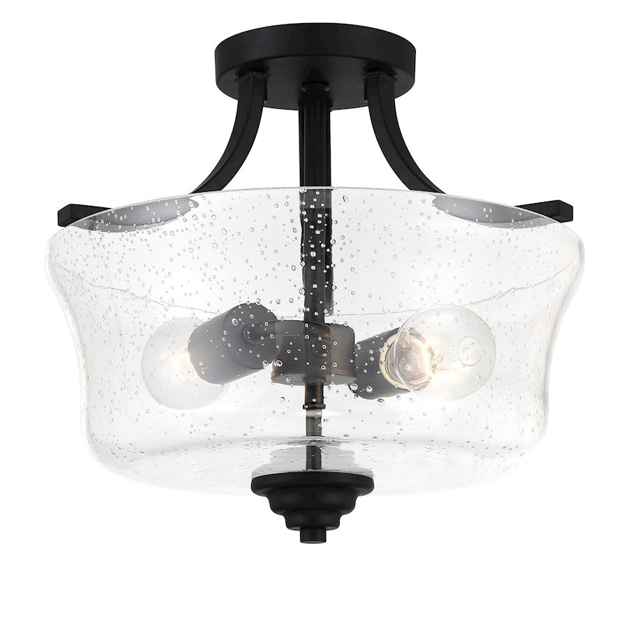 Minka Lavery Shyloh 2 Light Semi Flush in Coal - 4922-66A