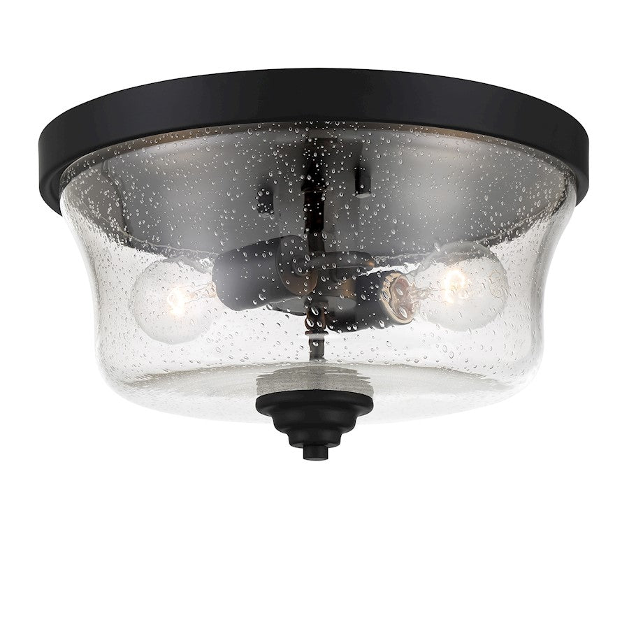 Minka Lavery Shyloh 2 Light Flush Mount in Coal - 4927-66A