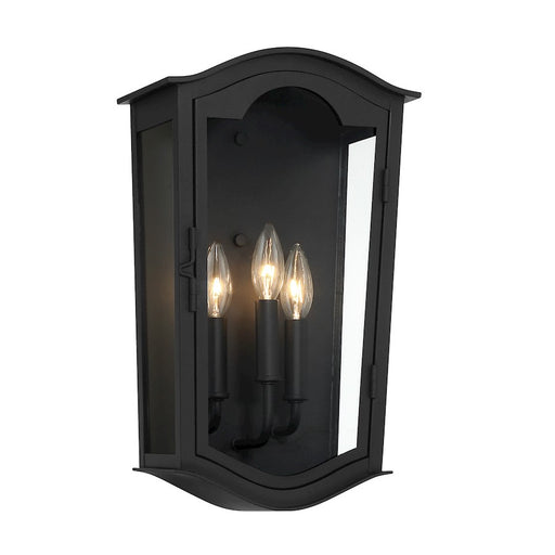 Minka Lavery Houghton Hall 3 Light 7" Outdoor Wall Mount in Sand Coal - 73202-66
