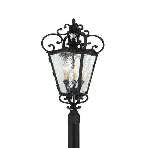 Minka Lavery Brixton Ivy 2 Light Post Lamp, Coal/Honey Gold - 9335-661