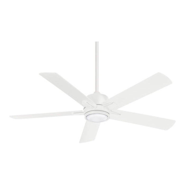 Minka Aire Stout LED 54" Ceiling Fan, Flat White - F619L-WHF