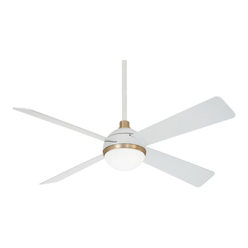 Minka Aire Orb 54" LED Ceiling Fan, Flat White - F623L-WHF-SBR